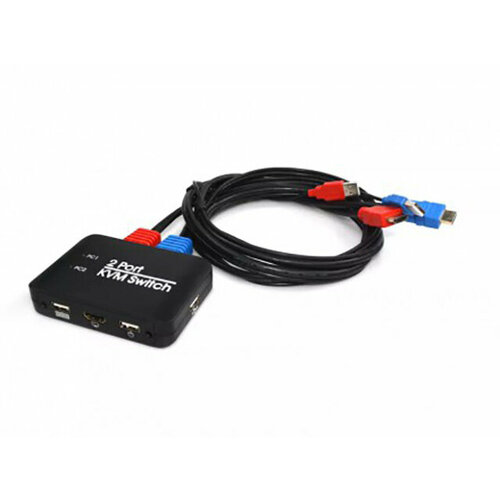 Переключатель KVM KS-is HDMI + 2xUSB KS-705 разветвитель hdmi интерфейса ks is ks 736 16 портов hdmi 1 4 разрешение до 4k