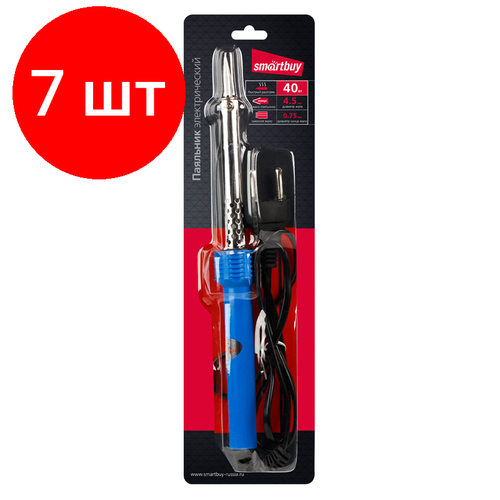 Комплект 7 шт Паяльник электрический Smartbuy 40Вт 220В пластиковая рукоятка 136600₽