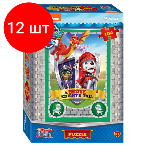 Комплект 12 шт, Пазл 104 эл. Step Puzzle Щенячий патруль (new 1) пазл рапунцель 3 disney 104 детали step puzzle