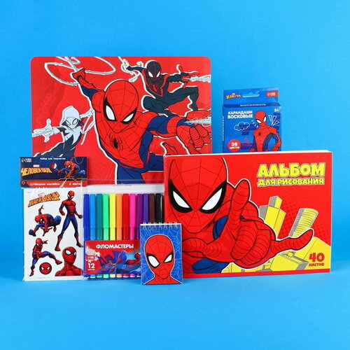 Подарочный набор для творчества, 6 предметов, Человек Паук тату переводные человек паук
