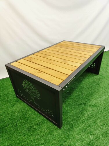 Изображение товара Стол садовый FEROOM GROUP, металл/дерево, , 120 см х 75 см х 50 см