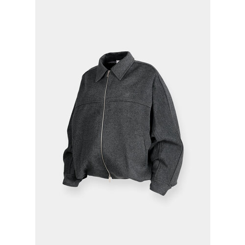 Куртка SYSTEM STUDIOS Wool Banding Hem Jumper, размер 48, серый