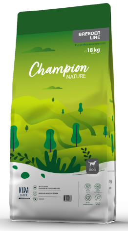 CRAFTIA Dog CHAMPION NATURE PREMIUM сухой корм для взрослых собак средних и крупных пород из ягненка и курицы с суперфудами 18 кг.