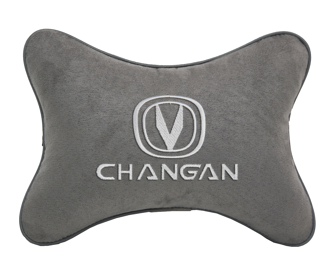 Подушка на подголовник алькантара L.Grey с логотипом автомобиля Changan