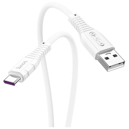 USB кабель HOCO X67 Nano Type-C, 5А, 1м, силикон (белый)
