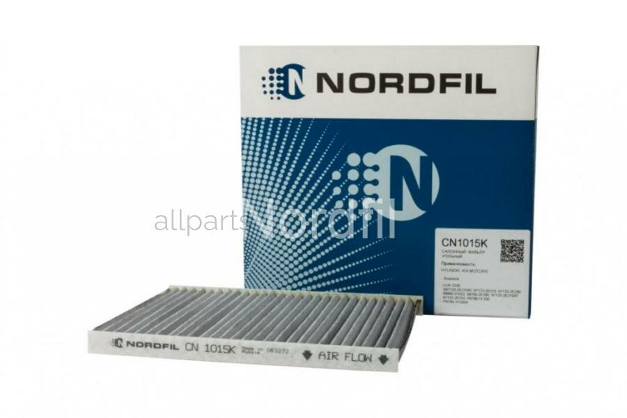 NORDFIL CN1015K Фильтр салона угольный Hyundai Accent IV Tucson Veloster i40 Kia Carens III Cerato II Rio II