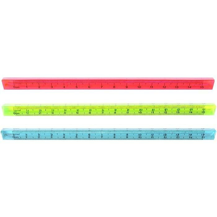 фото Darvish 31914 Линейка 15см пластиковая в форме треугольной призмы