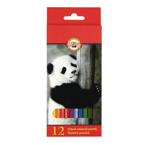 Карандаши цветные KOH-I-NOOR Animals, 12 цветов, грифель 2,8 мм, заточенные, европодвес, 3552/12, 3552012008KSRU, 6 упаковок