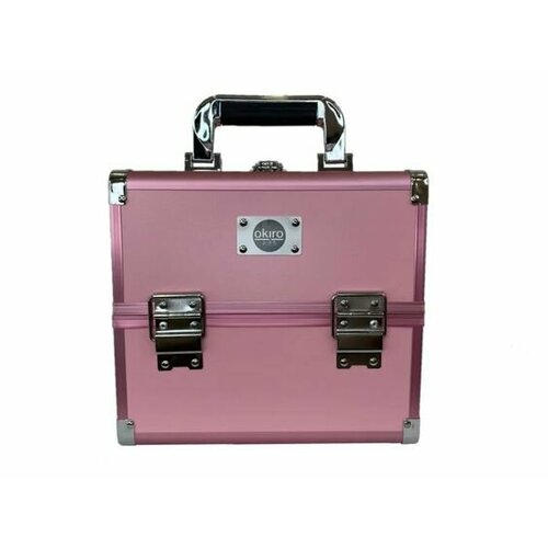 Бьюти-кейс OKIRO, розовый бьюти кейс для визажиста okiro cwb 5350 черный бриллиант чемоданчик для косметики органайзер для бижутерии бьюти бокс для мастера