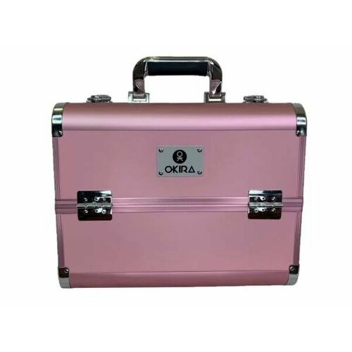 Бьюти-кейс OKIRO, розовый бьюти кейс для хранения косметики okiro cwb 8315 золотой бриллиант чемоданчик для косметики органайзер для бижутерии бьюти бокс для мастера