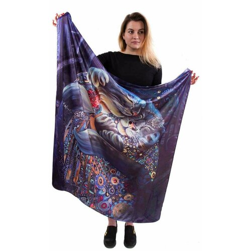 фото Платок , синий, фиолетовый нет