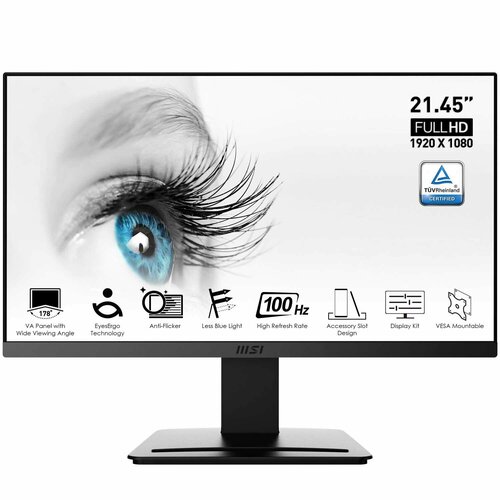 Монитор LCD 215 169 1920х1080FHD VA nonGLARE 100 Hz 250 cdm2 H178V178 30001 100M1 167M 1ms VGA HDMI Tilt 1Y Black 1439500₽