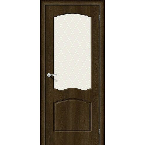 дверь скинни 33 цвет dark barnwood стекло white сrystal двери браво Дверь Альфа-2 / Цвет Dark Barnwood / Стекло White Сrystal / Двери Браво