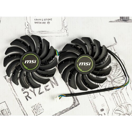 Комплект вентиляторов для видеокарты MSI GTX 1660 Ti RTX 2060 Super VENTUS XS OC 116500₽
