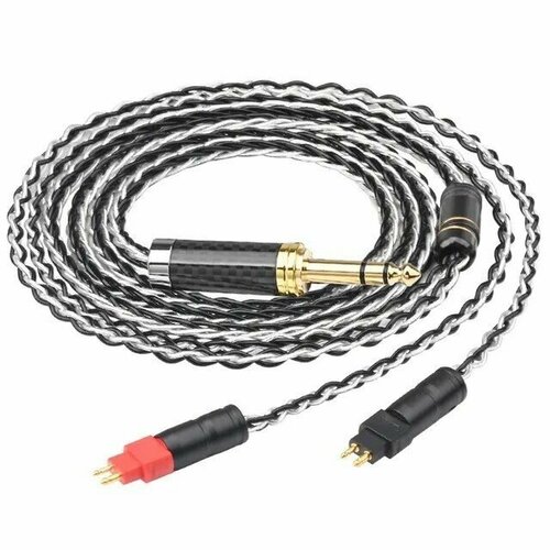 Сбалансированный 7N OCC кабель для наушников Sennheiser, 6,35 мм, 1.5 метра papri newest pvc diy wire 6n occ sliver plated headphone cable hifi upgrad replacement cables 0 78mm plug for hifi