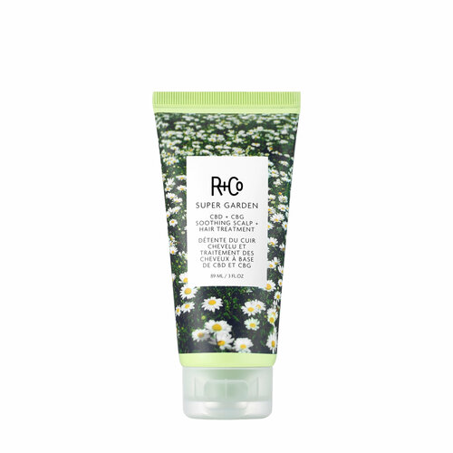 R+CO SUPER GARDEN CBD + CBG SOOTHING SCALP + HAIR TREATMENT дивный САД успокаивающий уход для кожи головы 89 мл