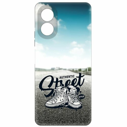 Чехол-накладка Krutoff Soft Case Кроссовки мужские Уличный стиль для Oppo A18 черный чехол накладка krutoff soft case кроссовки мужские уличный стиль для oppo a17k черный