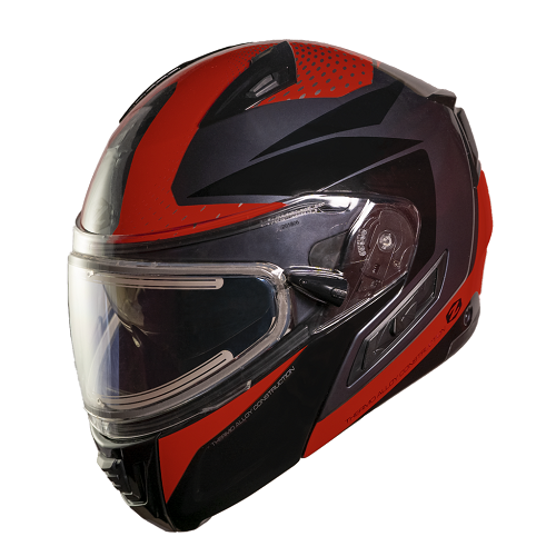 ZOX Шлем снегоходный Condor Parkway, стекло с электроподогревом, Красный/Черный/Матовый XL