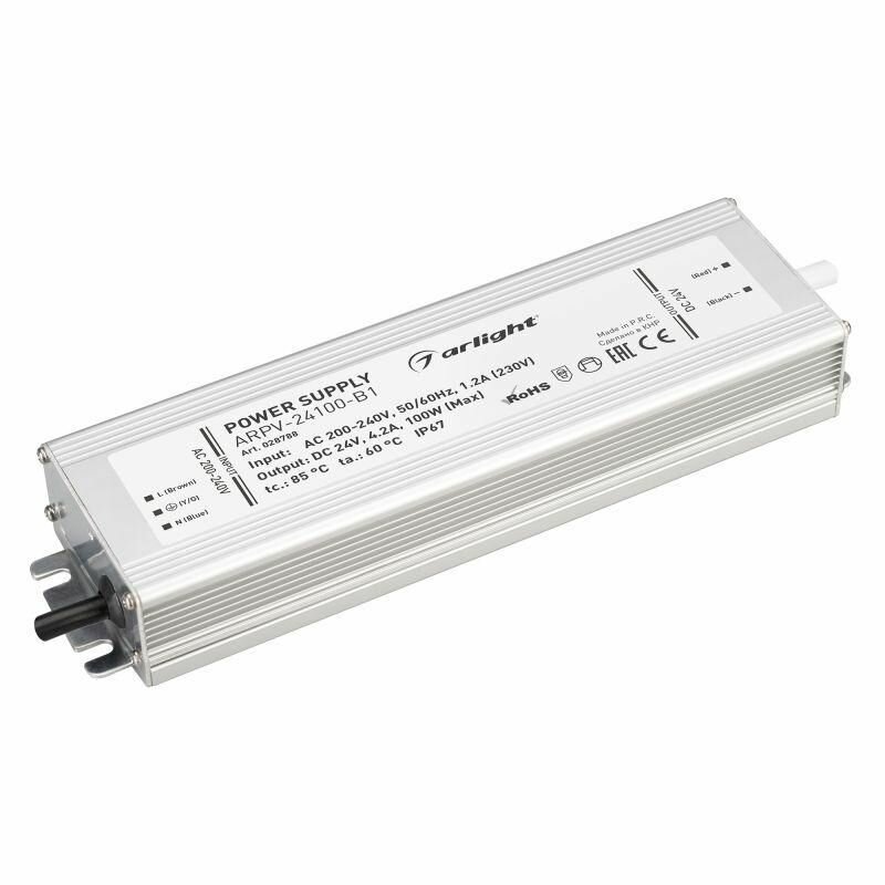 Блок питания Arlight ARPV-24100-B1 24V 100W IP67 4,2A / - фото №1