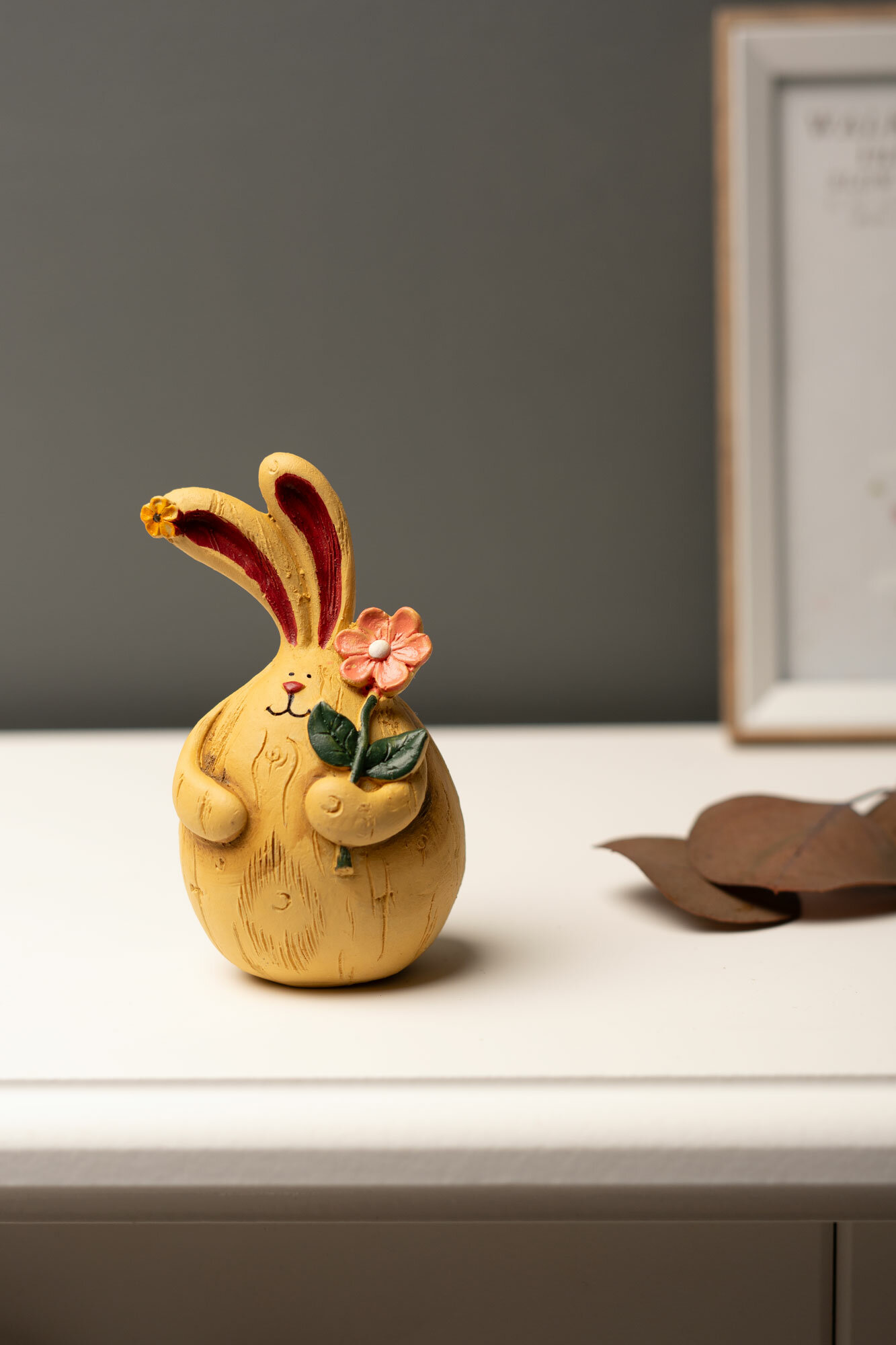фото Фигурка декоративная "Кролик" смола, 6х5х11см