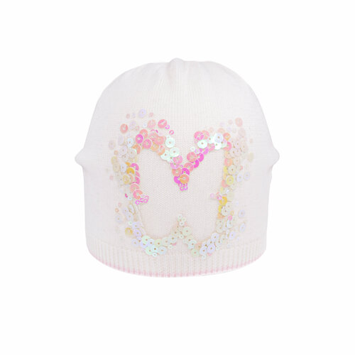 фото Шапка бини андерсен, размер 50-52, белый, экрю