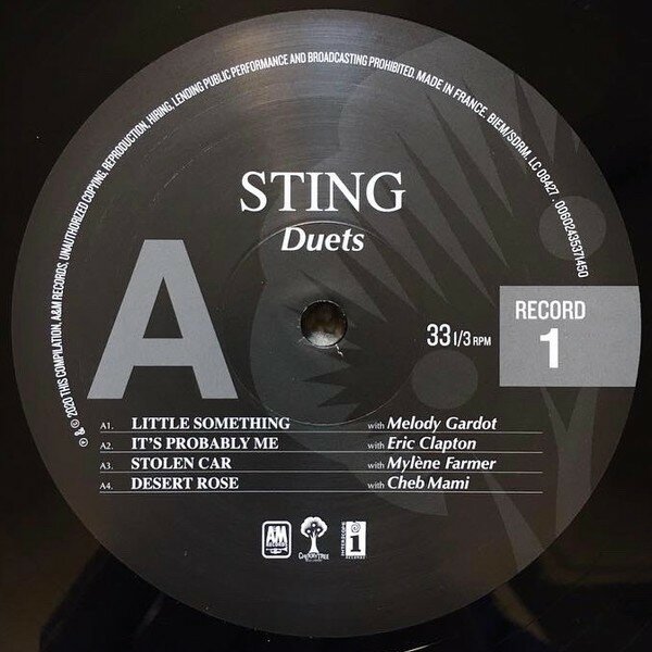 Виниловая пластинка Universal Music STING - Duets (2LP)