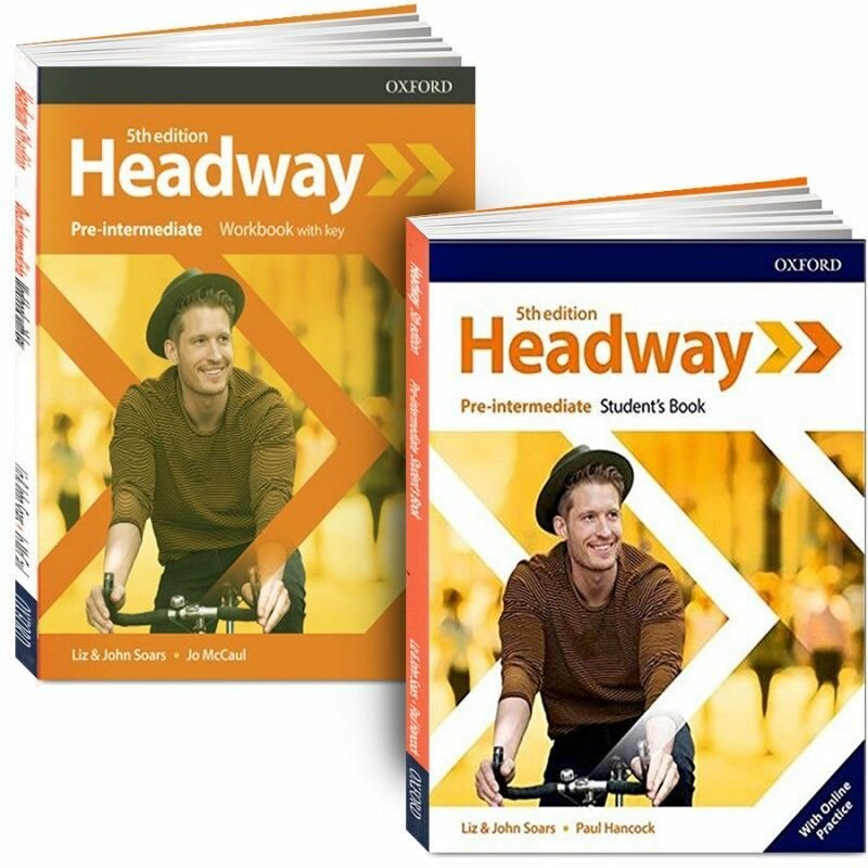 Headway Pre-intermediate 5th edition. Полный комплект: Учебник + Рабочая Тетрадь + CD/DVD