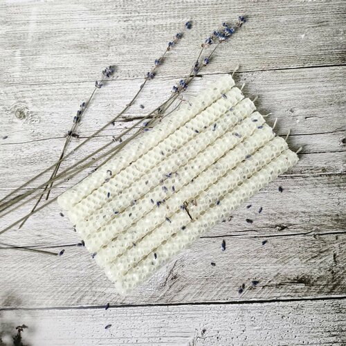 Успокаивающие свечи Лаванда из пчелиного воска 7 штук 421₽