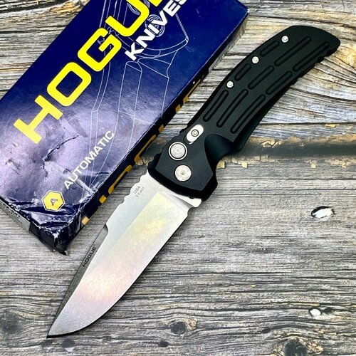 фото Нож складной hogue ho34116 auto ex-a01, stonewashe blade, aluminium handle