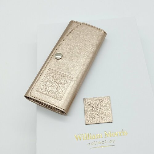 Ключница William Morris, гладкая фактура, золотой, розовый