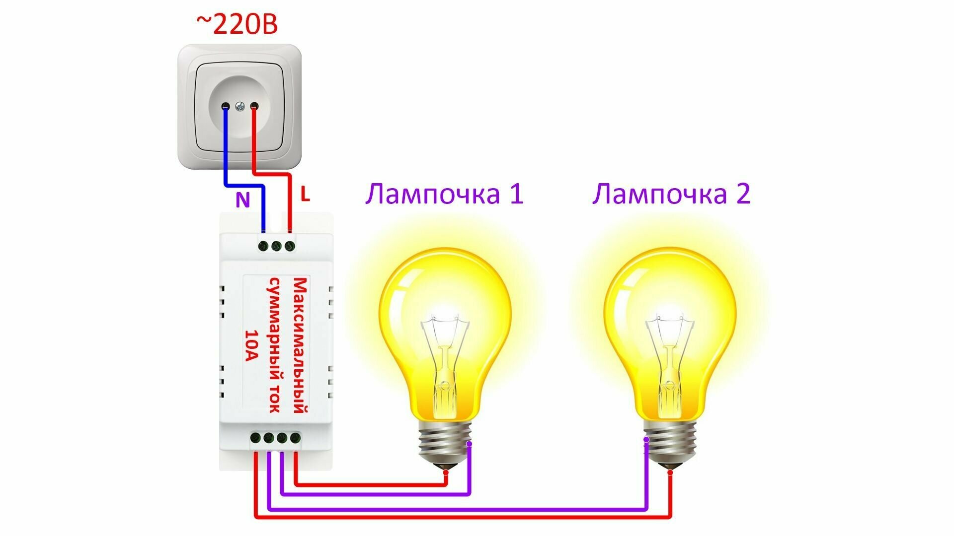 Дистанционный выключатель на 2 линии нагрузки, дальность 500м (00129) - фотография № 2