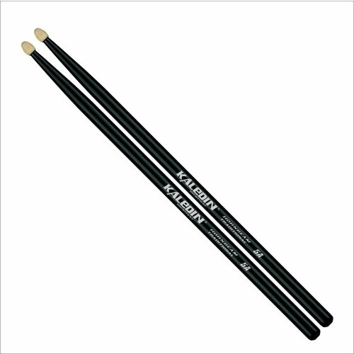 Black 5A Барабанные палочки, граб, флуоресцентные, Kaledin Drumsticks 7KLHBBK5A