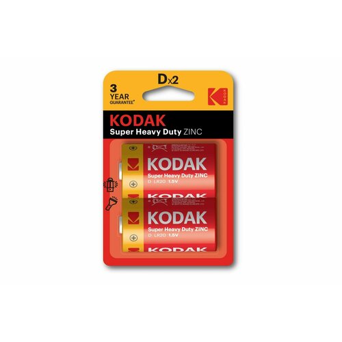 Батарейки Kodak R20 Heavy Duty б/бл 24 шт. батарейка солевая kodak super heavy duty d r20 2bl 1 5в блистер 2 шт