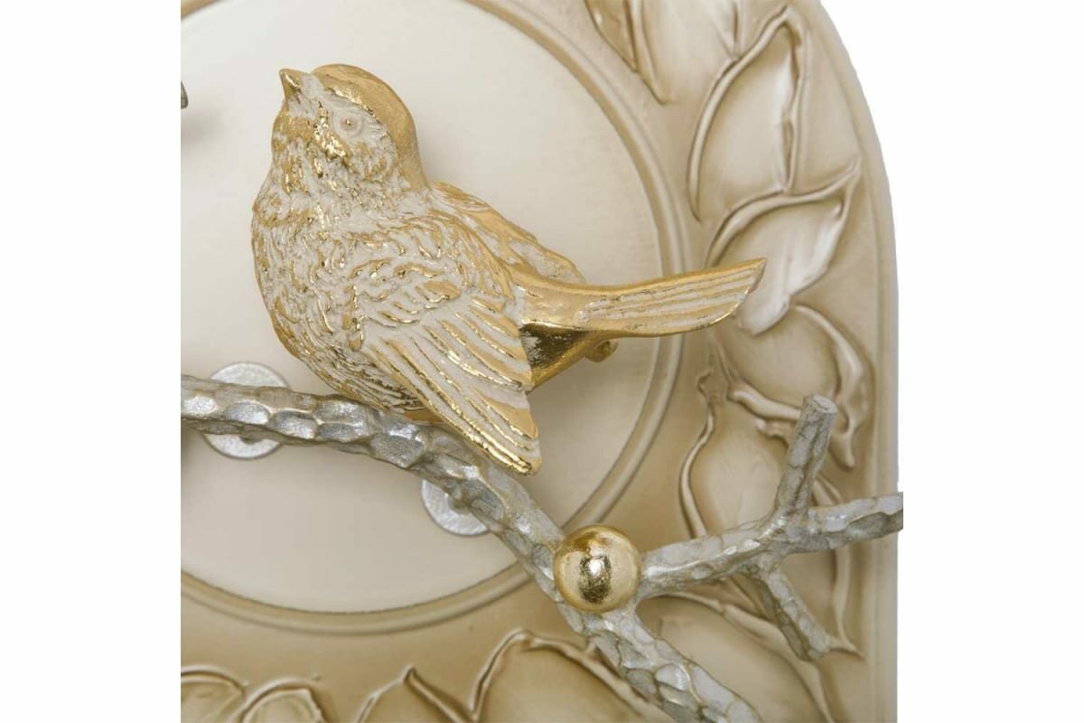 Полка - ключница Птичка Терра (мини) Айвори Мраморное золото Hoff - фото №17