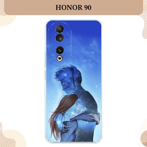 Силиконовый чехол Влюбленная пара небо на Honor 90 / Хонор 90 силиконовый чехол влюбленная пара небо на honor 8x хонор 8х