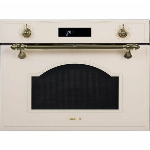 Компактный духовой шкаф с СВЧ и грилем Graude PREMIUM BWGK 450 EL бежевый 8 режимов нагрева управление Classic Control часы таймер LCD-дисплей 7399000₽