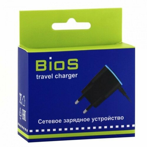 Сетевое зарядное устройство BIOS Micro-USB 0.7A черное