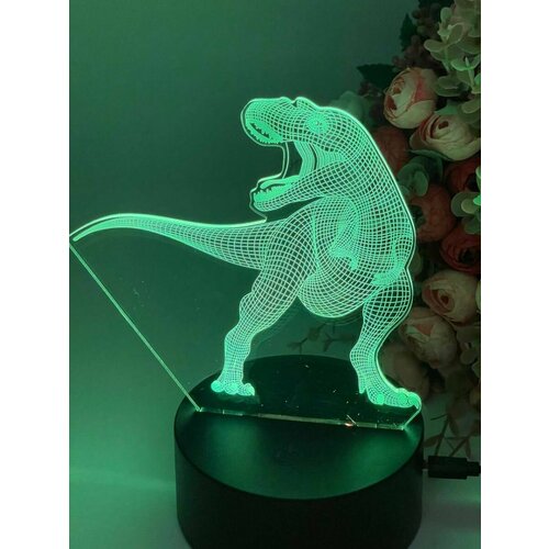 Светильник 3D Ночник светильник 3D USB. Светильник 3D Динозавр