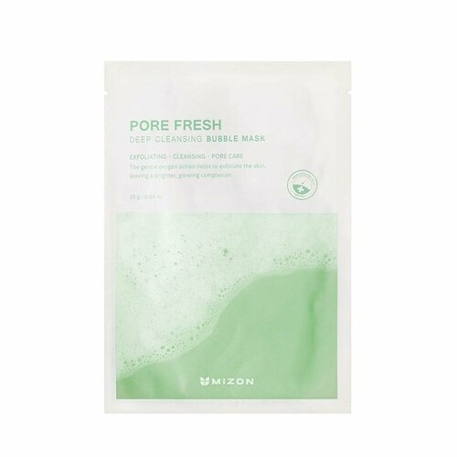 MIZON PORE FRESH DEEP CLEANSING BUBBLE MASK Глубокоочищающая пузырьковая тканевая маска для лица 33г