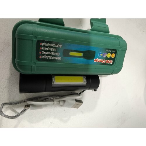 фото Фонарь ручной live power fl02, 2 режима + 1cob, кабель microusb, 8.5см live-power