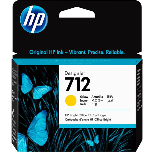 HP Cartridge HP 712 для DJ T230/T630/T650/Studio, желтый, 29 мл