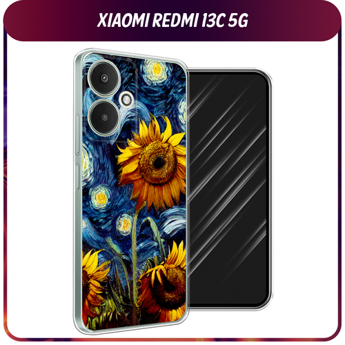 Силиконовый чехол на Xiaomi Redmi 13C 5G/13R 5G/Poco M6 5G / Сяоми Редми 13C 5G/13R 5G/Поко М6 5G Цветы Ван Гога силиконовый чехол на xiaomi redmi 13c 5g 13r 5g poco m6 5g сяоми редми 13c 5g 13r 5g поко м6 5g акварель