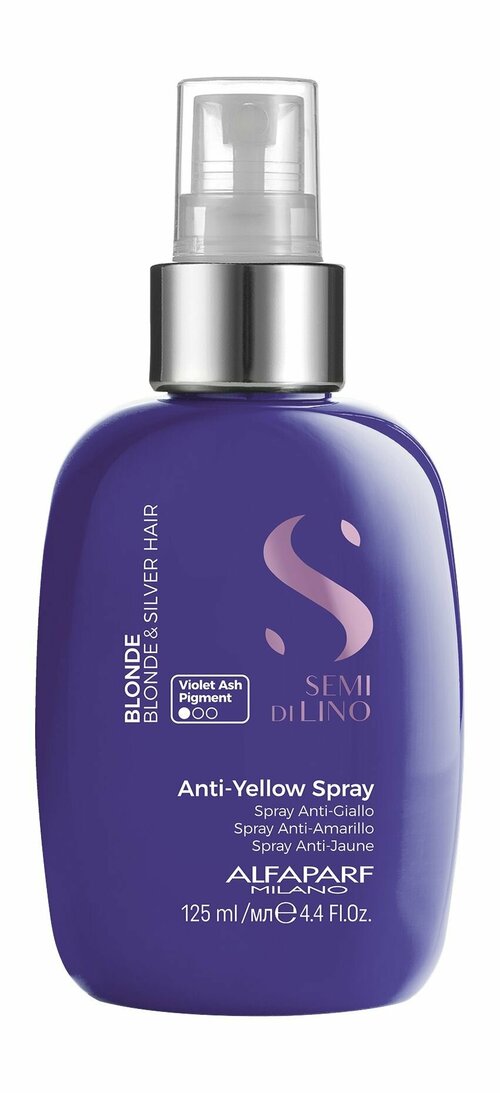 Несмываемый спрей для волос против нежелательных желтых оттенков / Alfaparf Milano Semi di Lino Blonde Anti-Yellow Spray