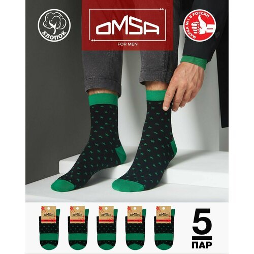 Носки Omsa, 5 пар, размер 35-38, мультиколор носки omsa 5 пар размер 35 38 красный