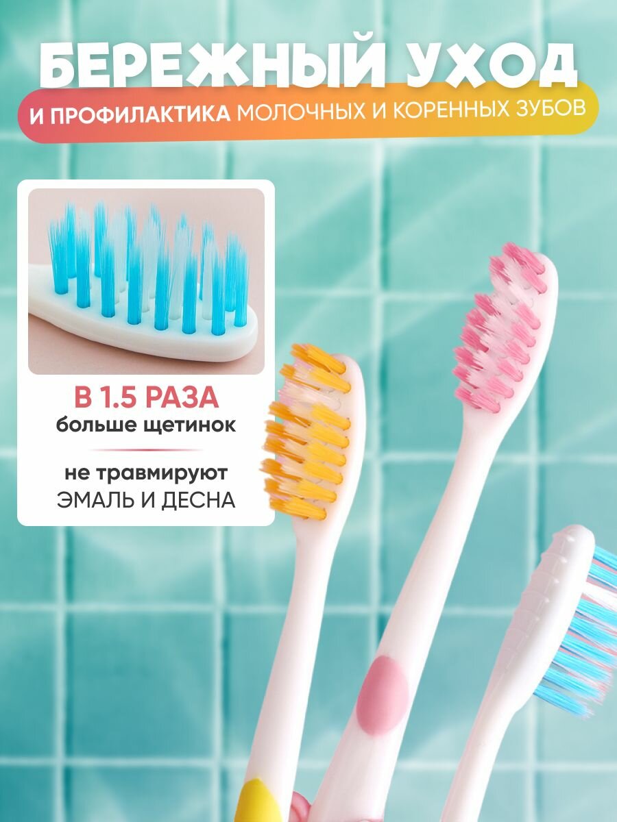 Набор зубных щеток для детей 4 шт