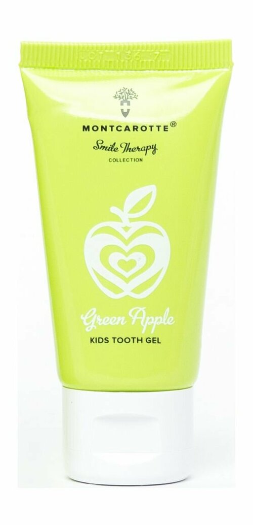 Детский гель для чистки зубов со вкусом яблока / MontCarotte Kids Tooth Gel Green Apple