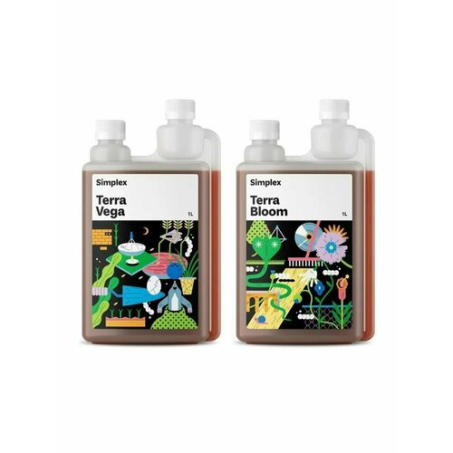 Simplex. Набор удобрений для земли и почвосмесей на весь цикл (1л).