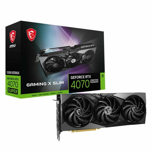 Видеокарта MSI GeForce RTX 4070 SUPER 12G GAMING X SLIM 8761000₽