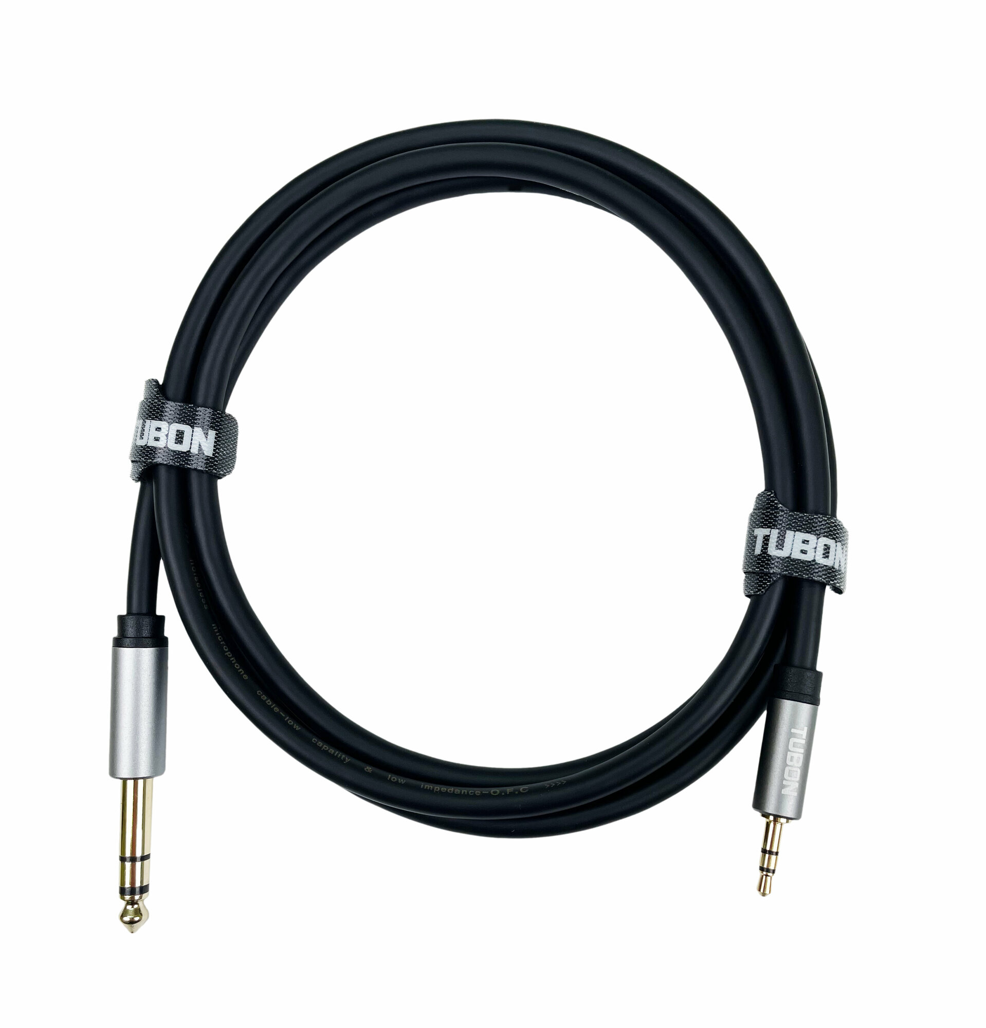 Кабель TUBON Стерео 6.3 мм jack (M) - 3.5 мм mini jack (M) OD6.0 ПВХ JMJ002 1.5м