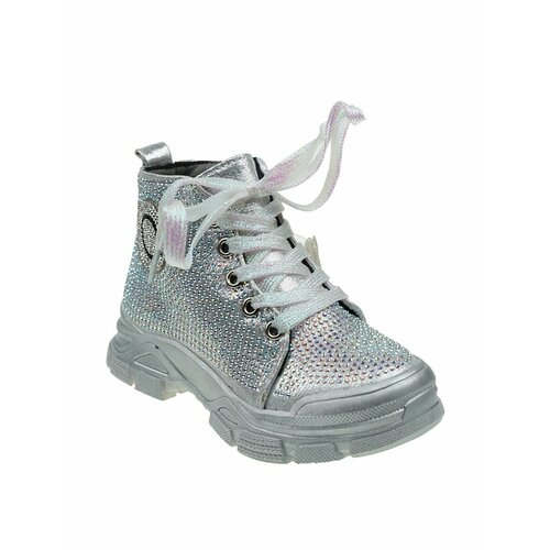 фото Ботинки, размер 28, серебряный нет бренда